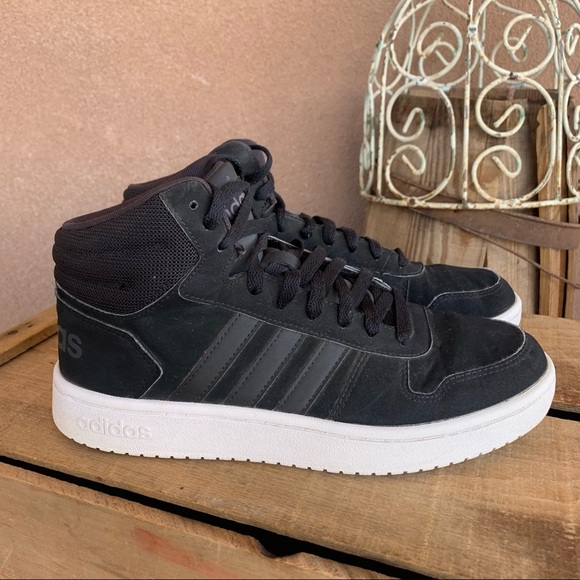 Adidas Shoes | Adidas Hoops 2.0 Mid Shoes | Color: Black/White | Size: 8 | Lunabug55's Closet